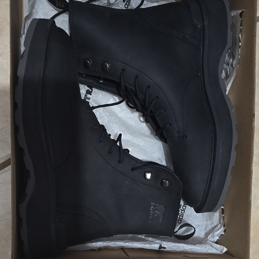 Sorel Black Lace-Up Boots